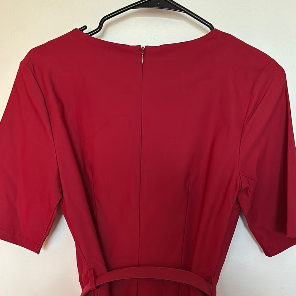 Mixing Boutique Audrey Hepburn Pencil Red Dress - Picture 5 of 7
